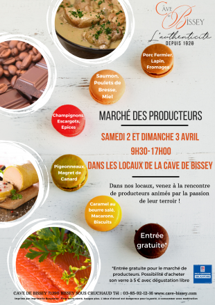 MARCHÉ DE PRODUCTEURS : Samedi 2 & Dimanche 3 Avril